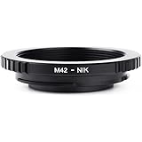 K&F Concept マウントアダプター M42-NIKON M42マウントレンズ- Nikon Fマウントカメラ装着用 レンズアダプター ガラス付き マウント変換アダプター