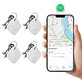 MOKING エアタグ(4個セット) SmartTrack (紛失防止トラッカー) Appleの「探す」に対応 (iOS端末のみ) 紛失防止