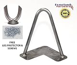 6 "ヘアピン脚3 / 8 " [ブラックまたはRaw ]脚プロテクター( 4 ) +ネジ( 25 ) [セットof 4 ] – メタル脚 – コーヒーテーブル脚 – デスク脚 – 家具脚 – Mid