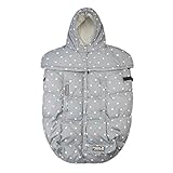 7A.M.ENFANT(セブンエイエムアンファン)Pookie Poncho Print Grey Dots