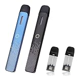 ECOCCO 互换DR電子タバコ ドクターベイプモデル2互換 vape ベイプ 本体 dr.vape Model2互換 スターターキット バッテリー 大容量450mAh2本 (ブルー + こくしょく)