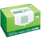 日本製紙クレシア:クレシア カウンタークロス 薄手タイプ グリーン 65412 型式:65412（1セット:600枚入）