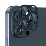 Podick レンズカバー iPhone 15Pro/15 Pro Max 用 カメラフィルム アルミ合金製 9H強化ガラス 傷防止 レンズ保護 耐衝撃 アイフォン15プロ/15プロマックス 用 カメラ保護 高透過率 黒縁取り 露出オーバー防止 カメラレンズプロテクター ブルー