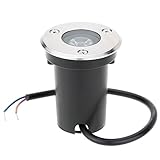 LED地下ライト，SODIAL(R)1W 12V DC IP67 LED　埋め込み式ライトランプ　防水　ハイパワー　強化ガラス　スクエア、ガーデン、庭、屋外用 CE RoHS認証