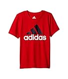 (アディダス) adidas キッズTシャツ Clima Perfomance Logo Tee (Toddler/Little Kids) Red 5 Little Kids n/a [並行輸入品]