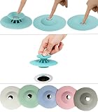 JokhooシリコンTub Drain Stopper/Strainer/ヘアキャッチャー5パック