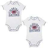 ( Pack of 2 ) Florida Gators NCAA幼児Footballワンピースロンパース ホワイト