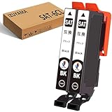 エプソン用 SAT-6CL 互換インクカートリッジ【SAT-BK ブラック 2本セット】サツマイモ インク 増量 対応機種:EP-712A EP-713A EP-714A EP-715A EP-812A EP-813A EP-814A EP-815A『最新ICチップ搭載/残量表示/個包装』ISO14001/ISO9001認証工場