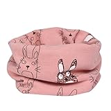 Tonsee 可愛い ネックウォーマー 男の子 女の子 スカーフ カートゥーン プリント マフラー 防寒 (ピンク)