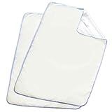 【抗菌 防臭 加工】　綿100%パイル地　ベビー 防水 シーツ 2枚組（ギンガムヘム）　70x120cm