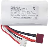 11.1 V 2000 mAh Tプラグリチウム電池、R 608 2104ブラシレス高速水冷RC高速艇電動RC船模型横転玩具船電池に適用