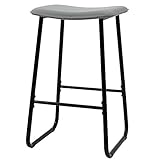 ルームアンドホーム  ノルディック鉄材 バースツール ブラック×グレー 43.5 X 39.5 X 72cm