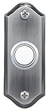 Heath Zenith SL-923-02 Traditional Decor Series Wired Lighted Push Button, Brass with Pewter Finish 