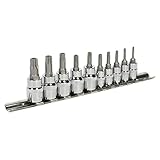 Sealeyセキュリティtrx-tsソケットビットセット10pc 1 / 4 " & 3 / 8 " Sqドライブ
