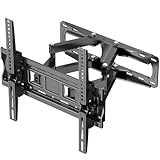 WNJQBY テレビ壁掛け金具アーム26~65 インチ液晶 4K LED LCD 対応,チルト&スイベル最大VESA 400x400mm,耐荷重45kg,可動式壁掛けtvウォールスタンド左右回転/前後/上下向き角度調整可能,フルモーション式 32 40 43 50 55 58 60型 TV Mount