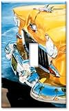 Fun in the Sunスイッチプレート Single Toggle Switch Plate S657-plate 1