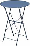 タカショー 折りたたみ式 フォート カフェ テーブル ダルブルー 55.5×55.5×70cm