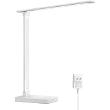 Lepro デスクライト led 目に優しい ACアダプター付き 電気スタンド 550lm超高輝度 卓上ライト おしゃれ テーブルライト【電球色・白色・昼光色/タッチセンサー操作/調光調色/5段階明るさ/多角度調整/コンセント付き】 人気 省エネ 学