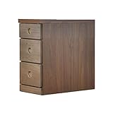 アルファタカバ 押し入れ用すき間収納(奥行55cm) 2.5cm刻み選べる押入れ収納 すきま収納 幅27.5cm3段(高さ55cm)ブラウン