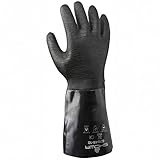 SHOWA 6784R Neoprene Coated Glove, Cotton Liner, Chemical Resistant, 14 Gauntlet, Large (Pack of 12 