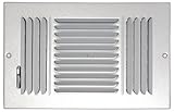 speedi-grille sg-610 cw3 6-inch by 10-inchホワイト天井/側壁Vent Register With 3 Wayたわみ