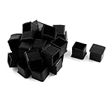 uxcell 家具保護 脚キャップ パイプキャップ 家具保護パッド 30個入り ブラック ゴム 30mmx30mm