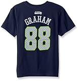 NFL Boys 4 – 7 Jimmy Graham Seattle Seahawks Mainliner Name & Number半袖Tシャツ、大、ダーク/ ( 7 )ネイビー