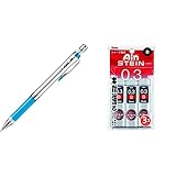 【セット買い】三菱鉛筆 シャープペン ユニアルファゲル スリム 0.3 ロイヤルブルー M3807GG1P.40 & ぺんてる シャープ芯 アイン シュタイン 0.3 B XC273B-3P 3個パック