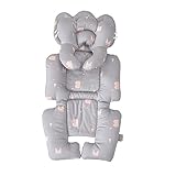 ベビーマフィン　着脱可能ネックピロー付 オールシーズン　ベビーカーシート (モダングレー)