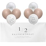 KALOLINNA ハーフバースデー 飾り付け セット バースデー タペストリー バルーン 1/2 誕生日 お祝い ハーフ誕生日 記念日 女の子 男の子 パーティーデコレーション タペストリー