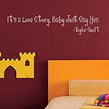 Pop Decors WL-0137-Va Inspirational Quote Wall Decal, It's A Love Story by Pop Decors