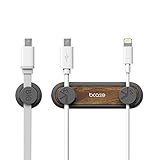 KOBWA マグネット式木製メイスオーガナイザー データケーブル 3ボタン付き 多目的デスククリップ スマホ用ケーブルホルダー 6025779615488