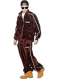 [ディーオーピー] DOP セットアップ メンズ 大きいサイズ (ベロア) 上下セット ジャージ オーバーサイズ ビッグシルエット ブラウン 5XL