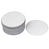 uxcell　研磨ディスク　紙やすり　木工金属仕上げ　布地 研磨材　ホワイト　丸型　研磨サンドペーパー