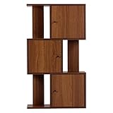 arne ディスプレイ 本棚 扉付き 完成品 alto DX-3-b ブラウン