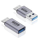 Poyiccot USB to Micro B 変換アダプタ、USB Type A 3.2 (メス) to Micro B (オス)アダプタ & USB Type C 3.2 (メス) to Micro B (オス)アダプタ 10Gbps データ転送 Macbook（Pro）/HDD外付けハードドライブ など対応(USB C/USB A：2種類1セット)