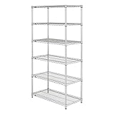 ドウシシャ メタルラック本体 脚部変更:三角プレートアジャスター仕様/-0.3cm 段数:6 スチールラック、メタルラック、オーダーラック WS1245-BR0000170EEXX-6 6台入