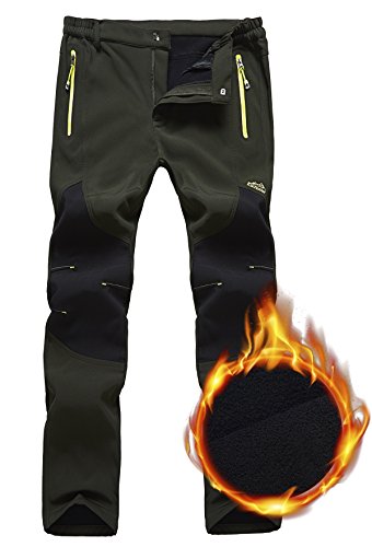 登山パンツ ハイキング アウトドア 秋冬 裏起毛 吸汗速乾 通気性抜群 男女兼用 Belike ミリタリーグリーン(男) XL