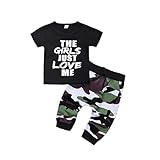 MIOIM ベビー服 子供服 二点セット 男の子 迷彩服 半袖 ロングパンツ 上下セット 可愛い オシャレ スポーツ 運動会 夏 秋 歩行服 出産お祝い