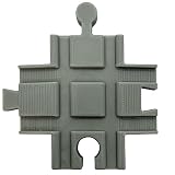 【Link Rail】木製レールとプラレールをつなぐ十字交差レール (グレー) 連結 BRIO・IKEA・トーマス 等互換性あり…