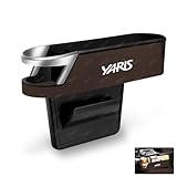 ヤリスクロス 車用サイド収納ボックスシートポケットヤリス 210系 150系 10系 15系 車用 シート隙間埋め シート 車席隙間ポケット 車用ドリンクホルダー 小物入れ付き 落下防止 (助手席用/1個,ブラウン)