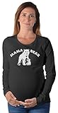 母の日ギフト – Mama Bearキュートマタニティ長袖シャツ US サイズ: S カラー: ブラック