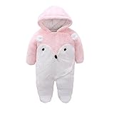 エルフ ベビー(Fairy Baby)ベビーロンパース 着ぐるみ 防寒着 前開きフード付き 可愛いきつねさん 73cm ピンク
