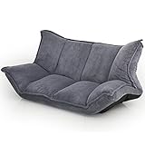 ソファ ソファーベッド 肉厚ボリューム 2人掛け リクライニング 42段ギア サンゴマイヤー生地 グレー