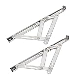 uxcell ウィンドウ摩擦ヒンジ 310 mm 304ステンレス スチール ケースメント トップ サイド 4バー 2本入り