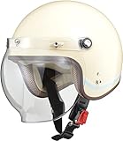 リード工業(LEAD) バイク用ジェットヘルメット NOVIA(ノービア) ラインアイボリー レディースフリー(55-57cm未満) NOVIA