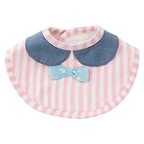 (チャックル) chuckle *ボンシュシュ*襟付きストライプスタイ【マジック式】【よだれかけ・ビブ】 ピンク サイズなし P8507-00-20