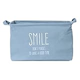 不二貿易 ファブリック インナーボックス スマイル 幅38×奥行25×高さ25cm グリーン 32822