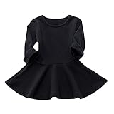 Karchi 子供服 ワンピース 綿製 ドレス裾 長袖 ゆったり 丸ネック字母柄 暖かい色 ファション 女の子 秋冬 防寒 保温 安値 秋 冬 通学 お出かけ着 柔らかい カジュアル シーズンお散歩 