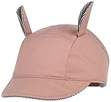 (ラボーグ)La Vogue ベビー 赤ちゃん 野球帽 ベースボールハット キッズ 帽子 キャップ 子供 サンバイザー 男の子 女の子 耳付き UVカット 日焼け止め ピンク